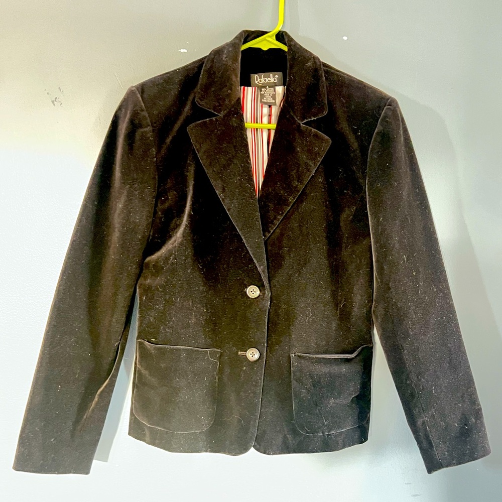 Vintage Black Velvet Blazer